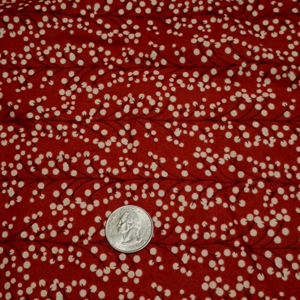 3/$15 .43yd Winter Village 30557-14 Moda Fabrics Basic Gray Berry Vine Stripe